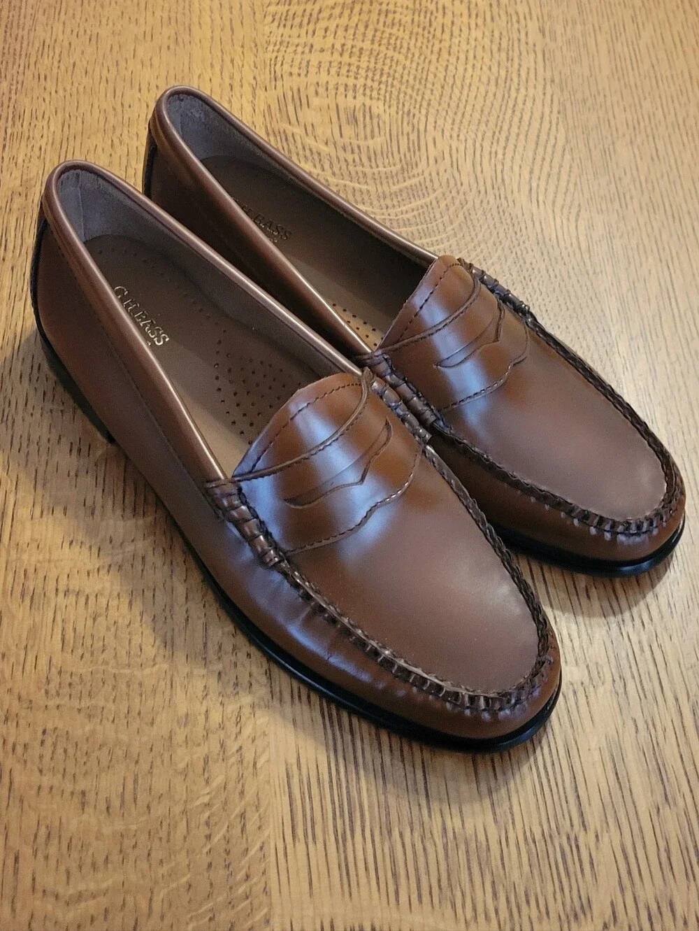 G. H Bass Weejuns Whitney Penny Loafers - Congac